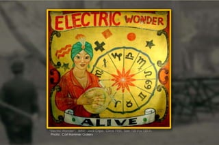 “Electric Wonder”. Artist: Jack Cripe. Circa 1950. Size: 120 in x 120 in.
Photo: Carl Hammer Gallery
 