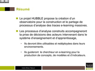 Institut Mines-Télécom
Résumé
 Le projet HUBBLE propose la création d’un
observatoire pour la construction et le partage ...