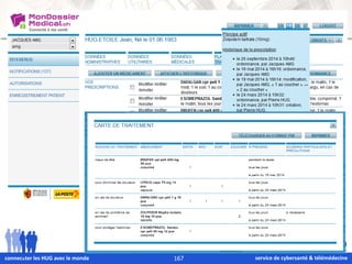 service de connec&ter les HUG avec le monde 167 cybersanté & télémédecine 
 