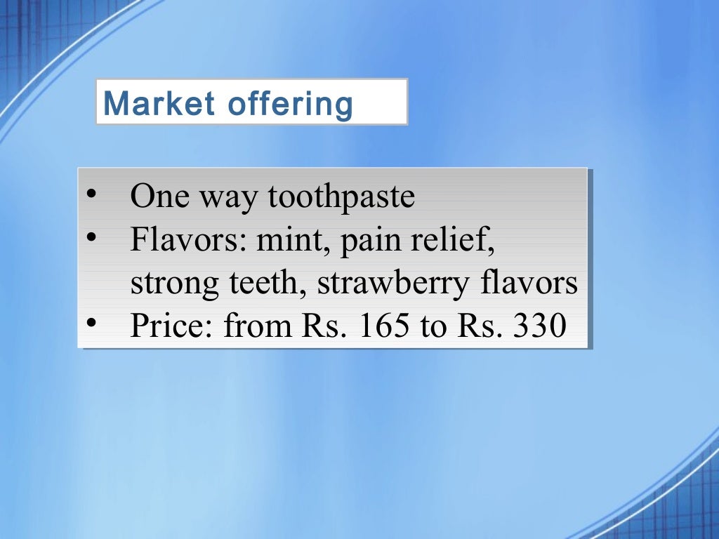 marketing plan of new toothpaste