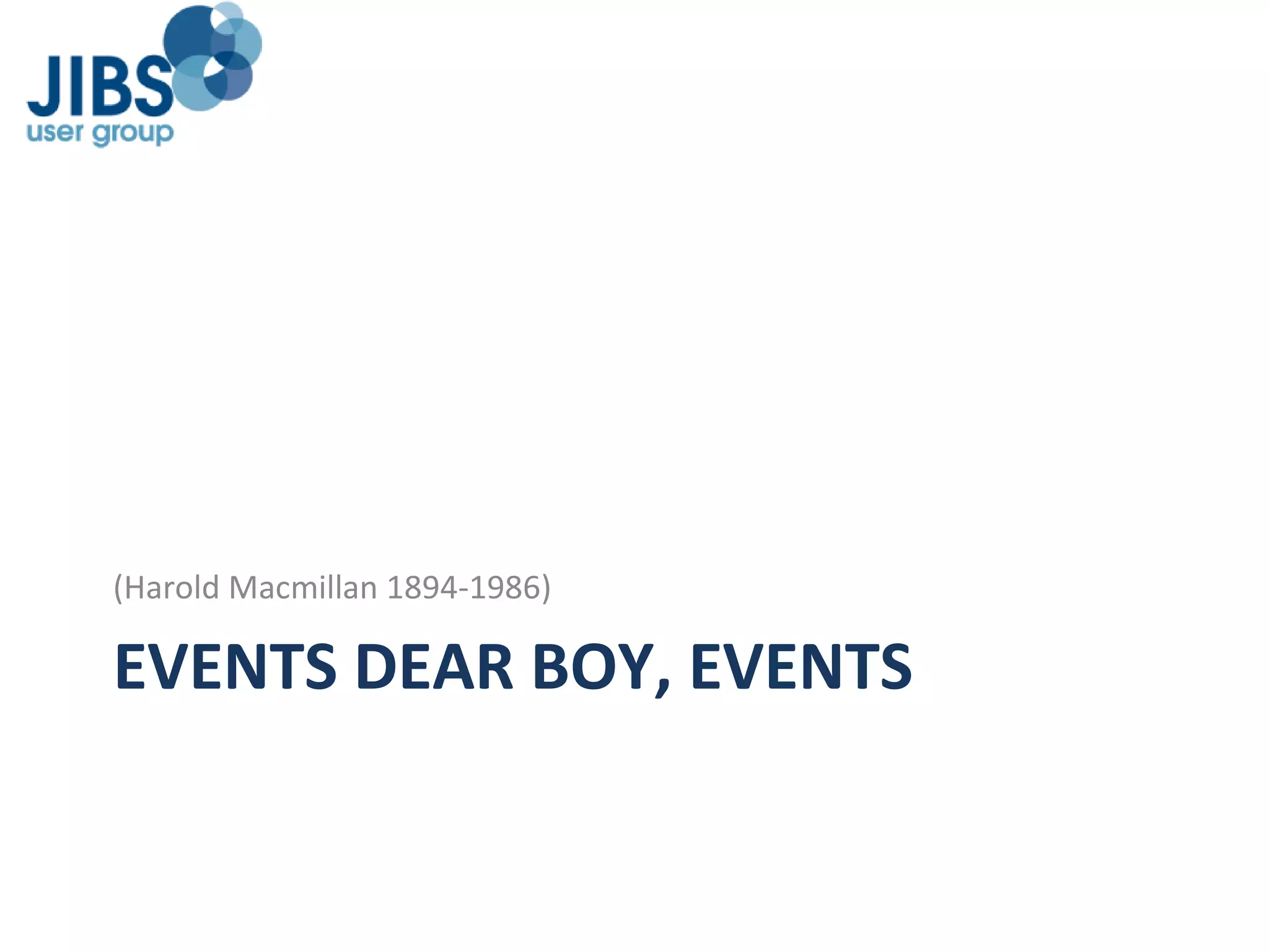 EVENTS DEAR BOY, EVENTS (Harold Macmillan 1894-1986) 