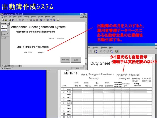 ファイルメーカーを利用したjica調整員業務支援システム