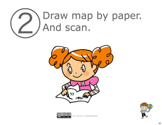 Draw map by paper.
And scan.




     by Taichi FURUHASHI


                           35
 