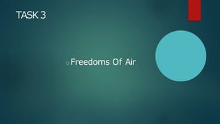 TASK 3
oFreedoms Of Air
 