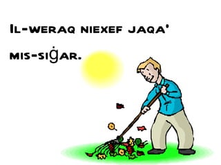 Il-weraq niexef jaqa’ mis-si ġ ar. 