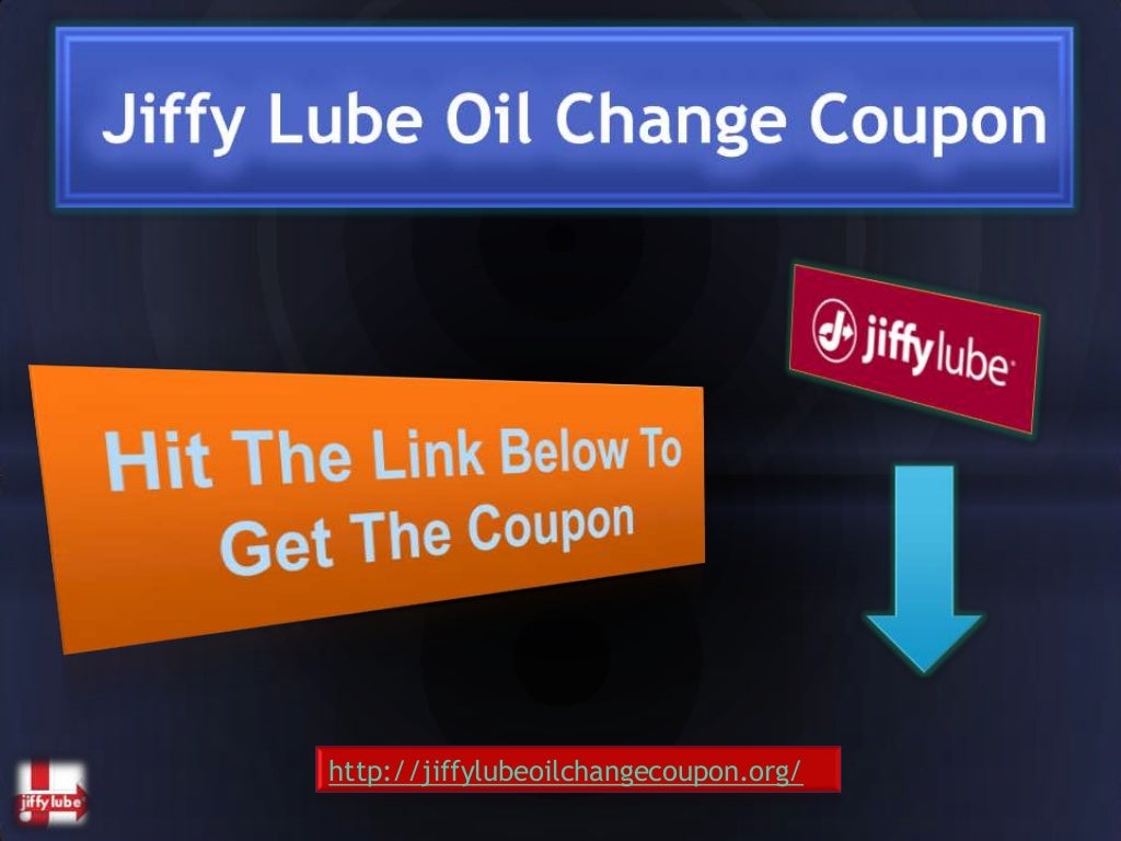 Jiffy lube oil change coupon