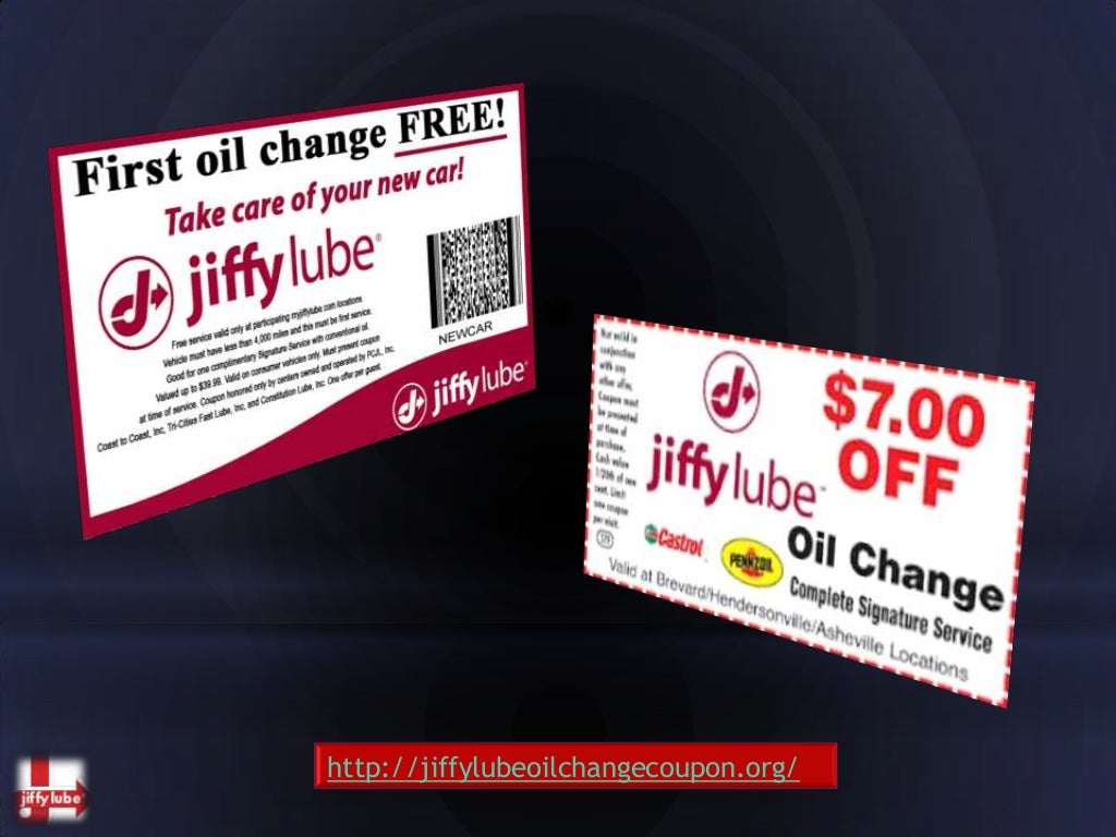 Jiffy lube oil change coupon