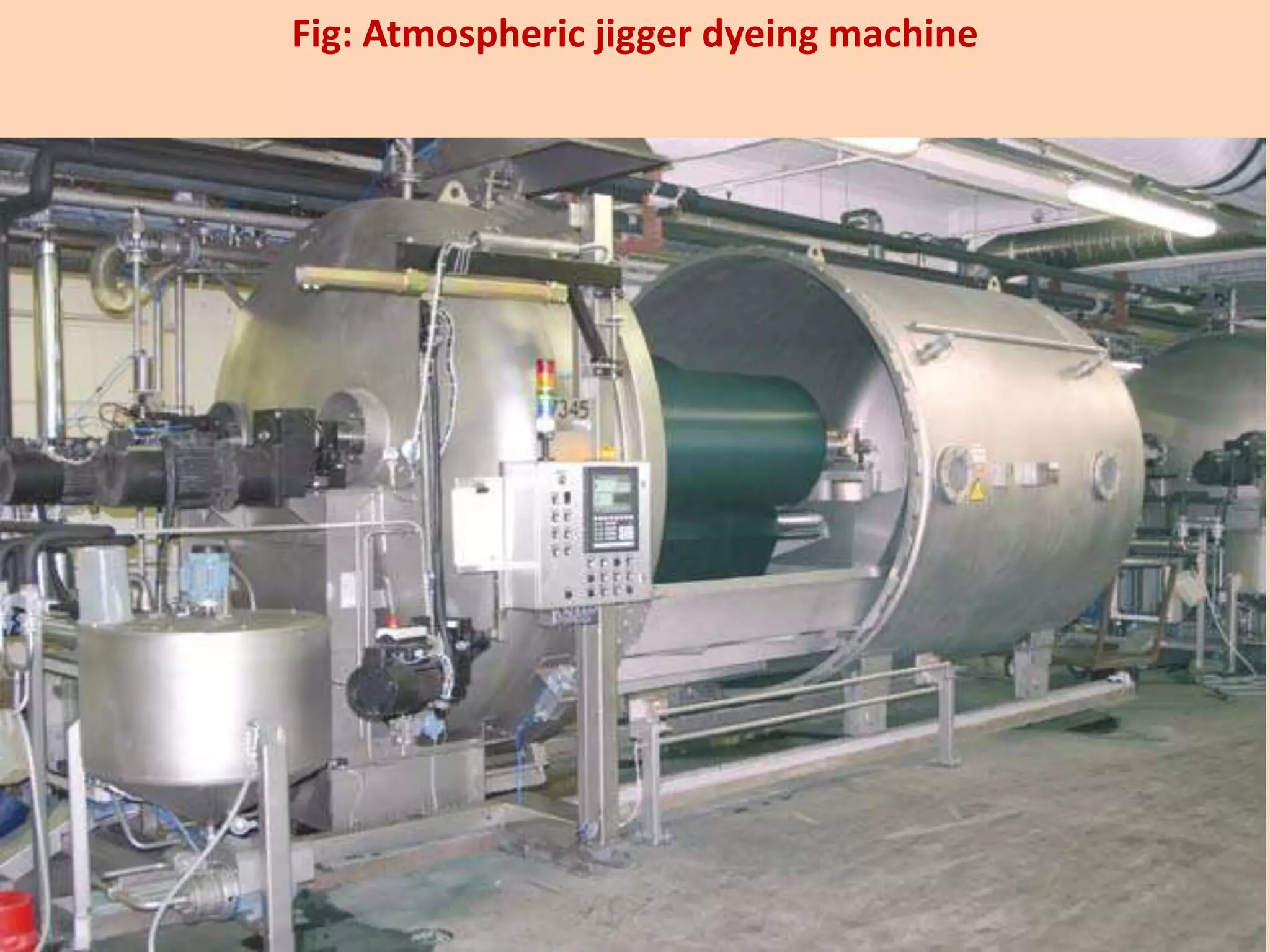 Fig: Atmospheric jigger dyeing machine
 