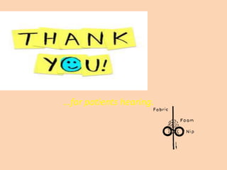 …for patients hearing.
 