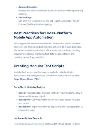 Appium in Action: Automating Flutter & React Native Apps | PDF