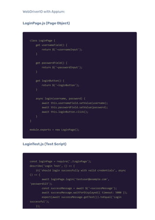 Appium in Action: Automating Flutter & React Native Apps | PDF