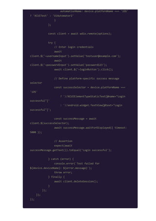 Appium in Action: Automating Flutter & React Native Apps | PDF