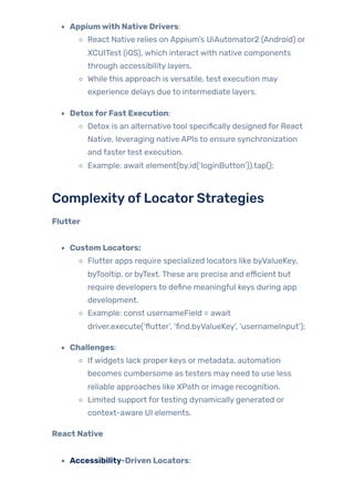 Appium in Action: Automating Flutter & React Native Apps | PDF