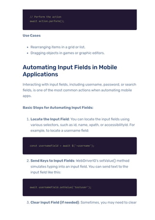 Advanced Mobile Automation with Appium & WebdriverIO | PDF
