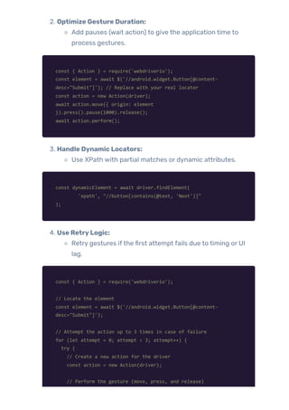 Advanced Mobile Automation with Appium & WebdriverIO | PDF