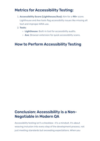 Everything You Need to Know About Accessibility Testing | PDF