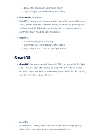 Git GUI Tools - Simplifying Version Control for Test Engineers | PDF