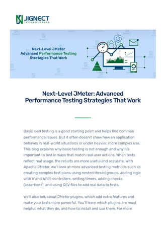 Next-Level JMeter: Advanced Performance Strategies | PDF