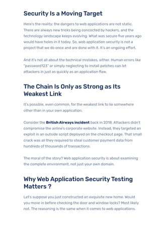 Web Application Security Testing Guide | Secure Web Apps | PDF