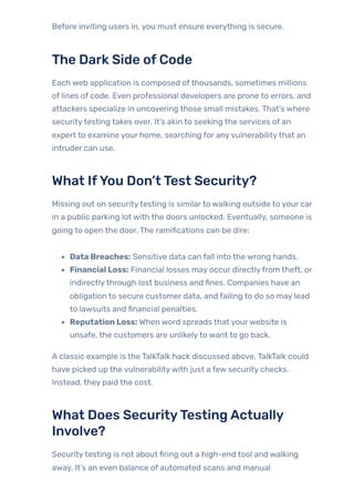 Web Application Security Testing Guide | Secure Web Apps | PDF