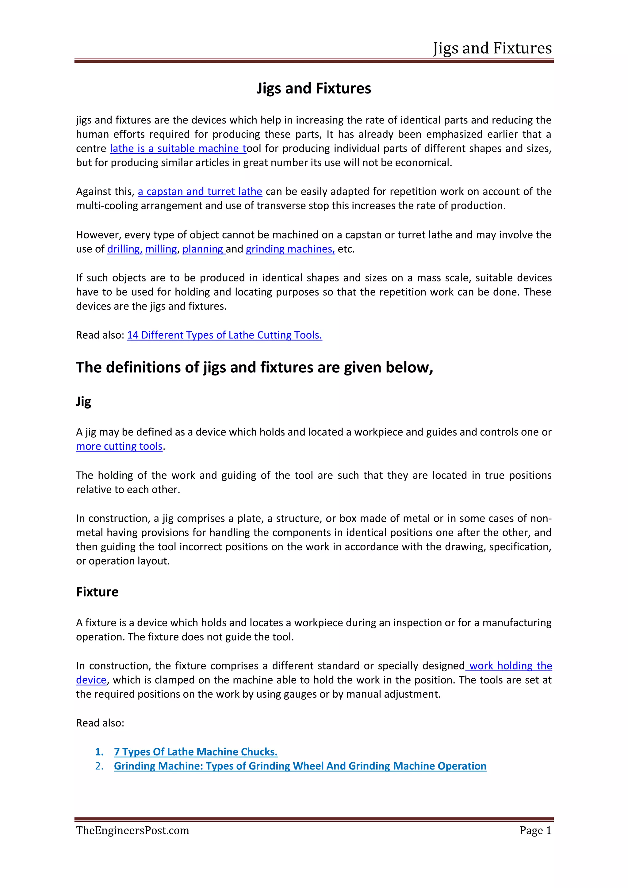 Jigs And Fixtures Pdf