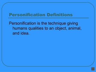 Personification Definitions ,[object Object]