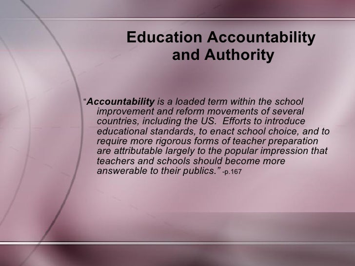 jigsaw group c education accountability and authority teachers choice accountability form