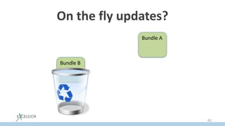 On the fly updates?
Bundle A
Bundle B
62
 