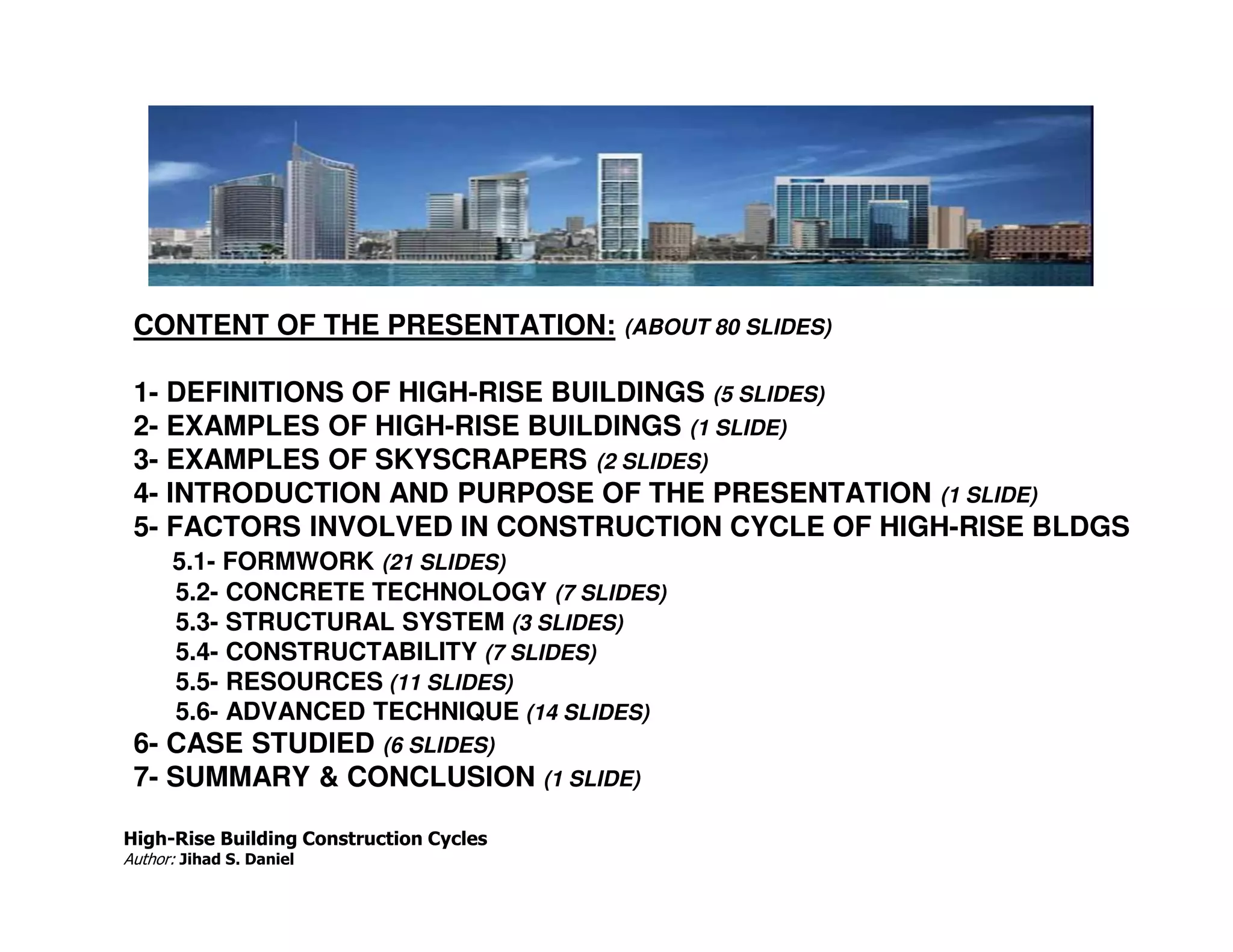 Fresh Look at J S Daniel Paper For High Rise Building Construction Cycle