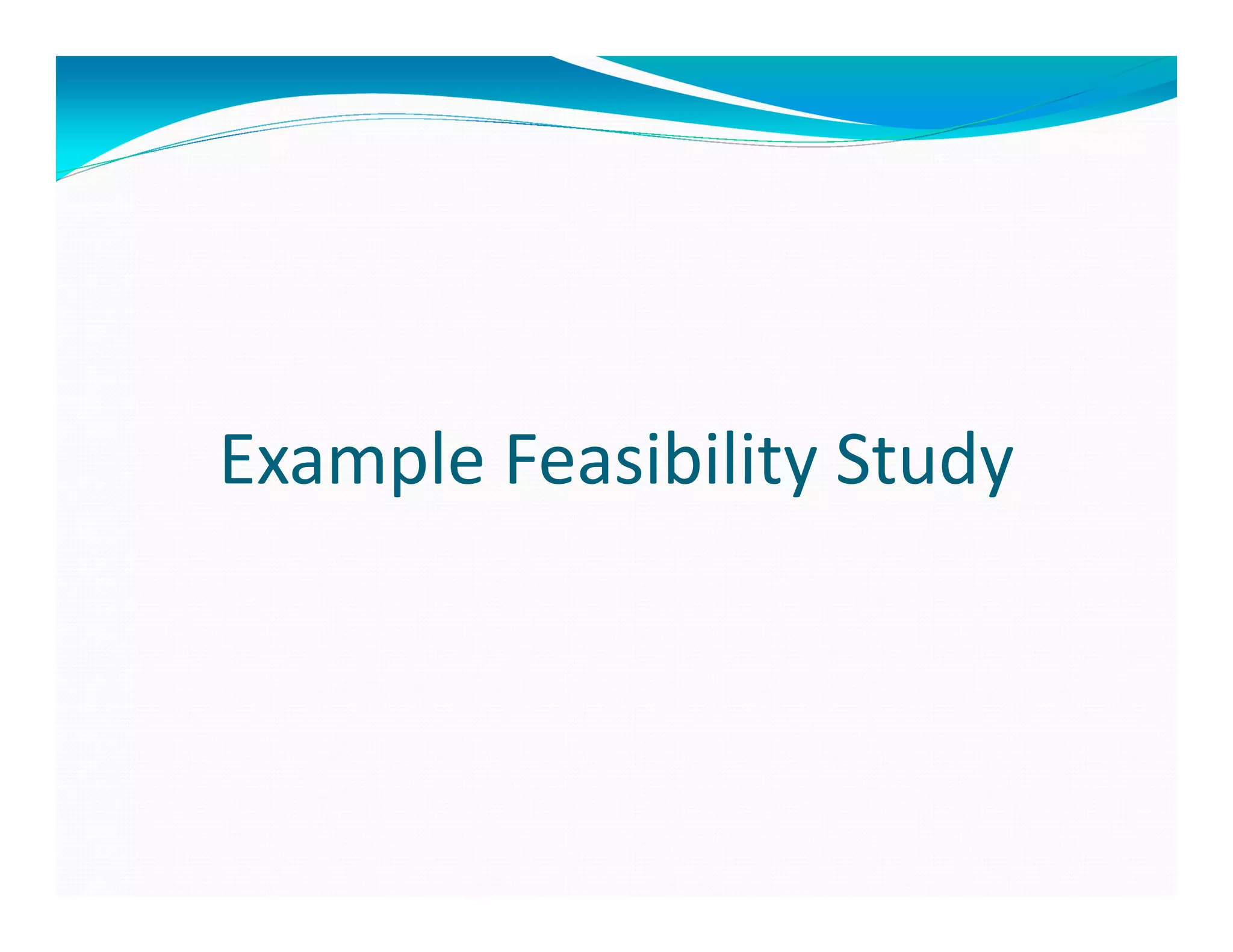Example Feasibility Study
 
