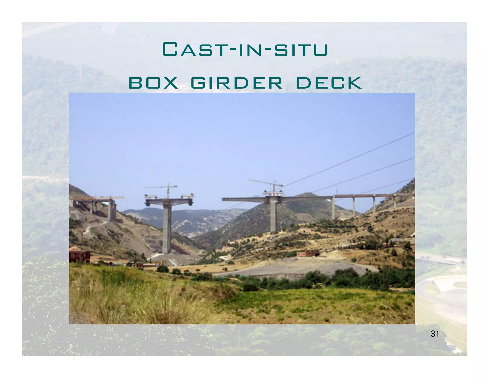 Cast-in-situ
box girder deck




                  31
 