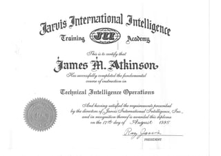 Technical Intelligence Operations