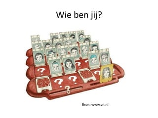 Wie ben jij?




      Bron: www.vn.nl
 