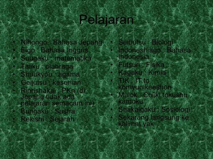 Jikan Wari Jadwal Pelajaran