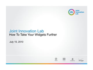 Joint Innovation Lab How To Take Your Widgets Further 