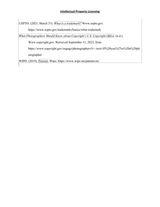 Intellectual Property Licensing Examples | PDF