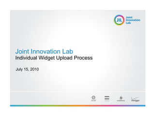 Joint Innovation Lab Individual Widget Upload Process 