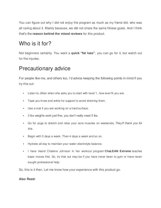 Jillian michaels 30 day shred review