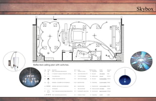 Skybox
Reflected ceiling plan with switches.
 