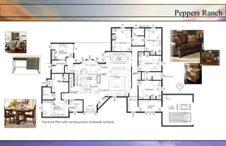Peppers Ranch
Furniture Plan with window/door schedule symbols
 