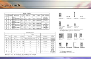 Peppers Ranch
Window and door schedules for Peppers Ranch
 