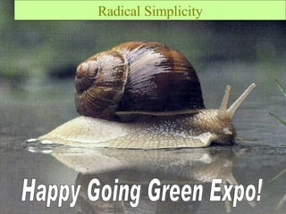 Sustainable Design – what is it? Radical Simplicity Happy Going Green Expo! 
