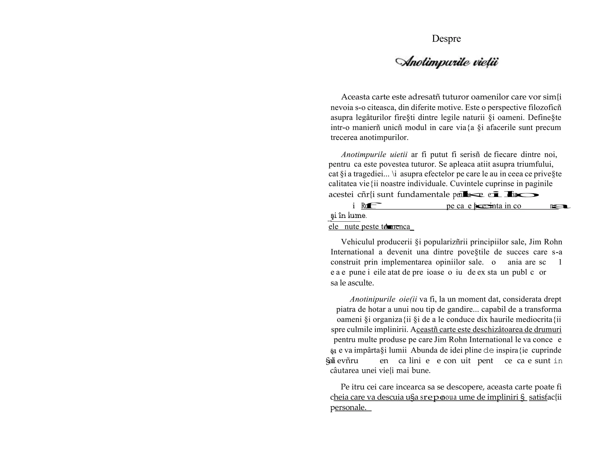 anotimpurile-vietii de jim rohn document | DOCX