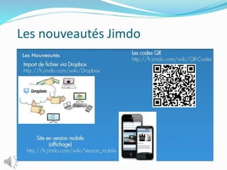Les nouveautés Jimdo
 
