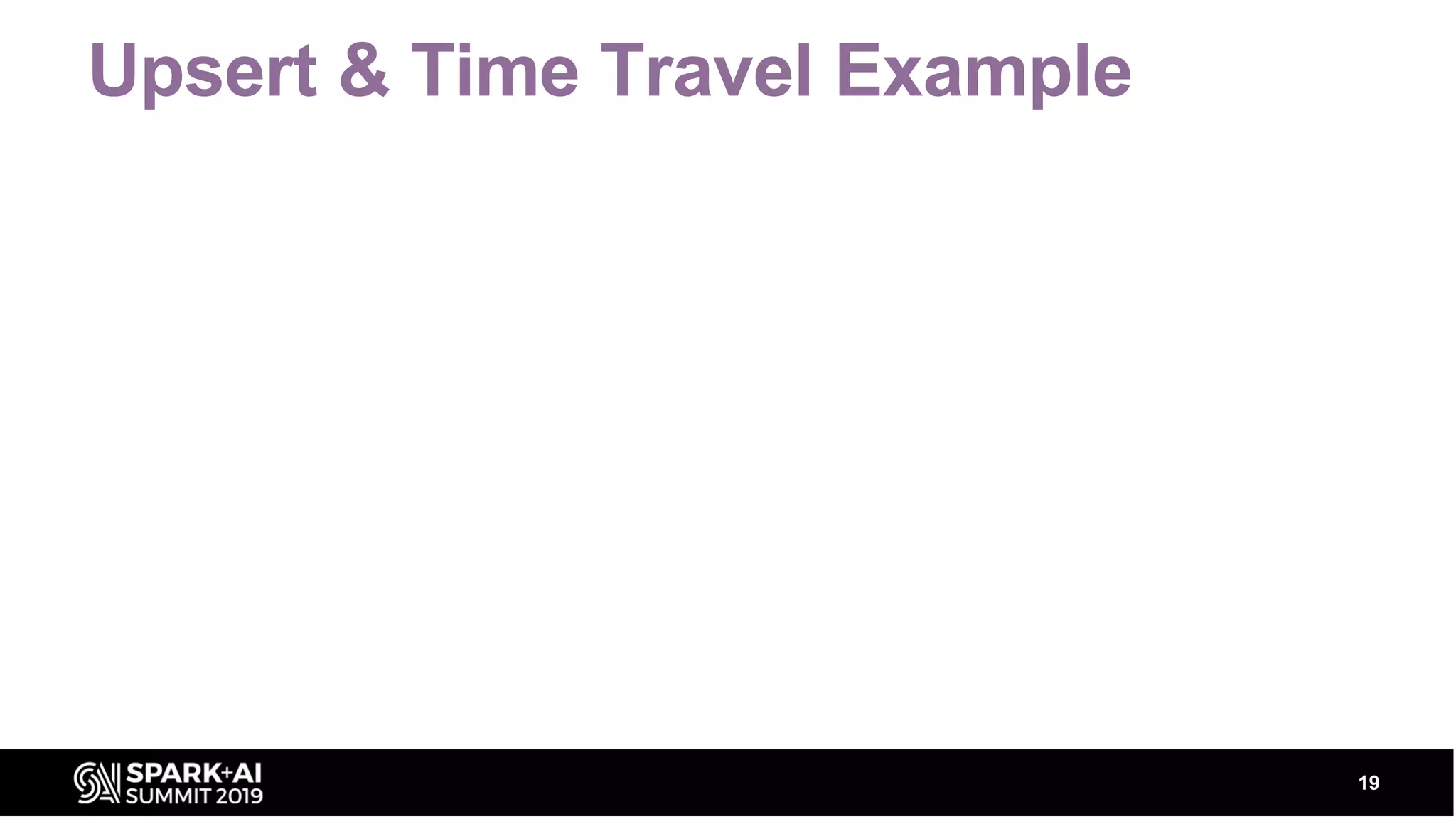 Upsert & Time Travel Example 19 