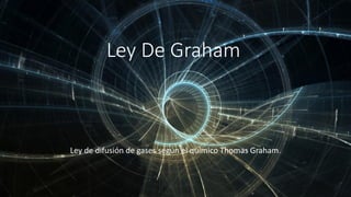 Ley De Graham
Ley de difusión de gases según el químico Thomas Graham.
 