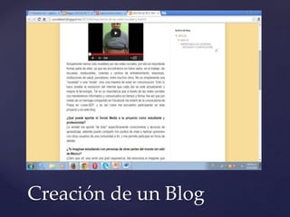 Creación de un Blog
 
