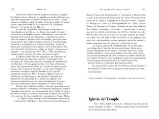 88                           SIMON COX                                               DICCIONARIO DEL. CÓDIGO DA VINCI               89

        Este fue el nombre dado a la Iglesia cristiana en Egipto.       Ramos, Pascua de Resurrección, la Ascensión y Pentecostés)
 La Iglesia copta se basa en las enseñanzas de San Marcos, que          y otras siete menores (Circuncisión de Cristo, Presentación de
 llevó el cristianismo al primitivo Egipto en el siglo 1. Desde         Cristo en el Templo, la Huida de la Sagrada Familia a Egipto,
 entonces, la Iglesia copta ha tenido sus propios papas. El actual
                                                                        El Milagro de Caná, La Transfiguración de Cristo, Jueves
 titular, papa Shenouda III, es el patriarca de Alejandría
 número 117 a partir de San Marcos.                                     Santo y el Domingo de Tomás). Además de esto, hay también
        La sede de Alejandría, considerada la segunda en                festividades mensuales, semanales y consagradas a santos,
 importancia por detrás solo de Roma, ha jugado un papel                que, por lo común, conmemoran su martirio. Además de cele-
 esencial en la teología cristiana. Sin embargo, en el año 451,         brar los días festivos, el ayuno es una parte esencial de la Igle-
 después del Concilio de Calcedonia, se produjo un cisma                sia copta, con 210 días al año reservados a esta práctica. En
 entre los coptos y el resto de la cristiandad, que trajo como          tales días está prohibido comer cualquier producto animal y
 consecuencia que la Iglesia copta siguiera a su propio papa
 Dioscoro y se llamaran a sí mismos ortodoxos. Se dieron                nada en absoluto entre el amanecer y la puesta de sol.
 pasos para reunificar las dos iglesias, pero no fue hasta 1443,                La Iglesia copta está encabezada por su propio papa y,
 en el Concilio de Florencia, cuando se firmó —aunque no se              por debajo de él, hay más de sesenta obispos. Tanto estos
 cumplió— una unificación. En 1582 y 1814 se produjeron                  como el Papa han de ser monjes. El Papa copto no es consi-
 sendos nuevos intentos de unión, pero fue en vano.                      derado infalible, y los asuntos relativos a la fe y otras mate-
        La Iglesia copta fue muy perseguida en el pasado, en             rias son discutidos por él y los obispos en el Santo Sínodo de
 particular bajo el emperador romano Diocleciano. Para                   los Coptos Ortodoxos. Los sacerdotes coptos son responsables
 recordar a los fieles que murieron, introdujo el Calendario de          de los asuntos congregacionales y, a diferencia de la
 los Mártires el 29 de agosto del año 284. Bajo el dominio                Iglesia católica, es deseable que estén casados.
 árabe, Ios coptos fueron libres de realizar sus prácticas reli-               Los monasterios coptos de San Antonio, Santa Catalina y
 giosas, pero si querían hacer tal cosa se veían obligados a              San Samuel son los centros religiosos más antiguos de toda
 satisfacer un tributo especial llamado djizia, que fue                  la cristiandad.
 finalmente abolido en 1855. Aunque la Iglesia copta se
 distribuye por todo Egipto, sus seguidores forman una
 proporción muy pequeña de la población egipcia. Sin                      Véase también: Constantino el Grande; Concilio de Nicea.
 embargo, la Iglesia copta no está confinada solo a Egipto,
 sino que tiene muchas ramificaciones en todo el mundo.
        Al igual que la Iglesia católica, la copta tiene siete sacra-
 mentos (bautismo, comunión, confirmación, penitencia, órdenes
  sagradas, matrimonio y extremaunción), pero prohíbe el culto a
los santos, aunque se estimula rogar por su intercesión median-
  te la oración. La figura santa más respetada es la Virgen María.
          La Iglesia copta observa siete festividades mayores (la
      Anunciación, Navidad, el Bautismo de Cristo, Domingo de
                                                                          Iglesia del Temple
                                                                                En el libro, lugar al que son conducidos por una de las
                                                                          pistas Langdon, Sophie y Teabing, aunque luego se demuestra
                                                                          que se trata de un rastro falso.
 