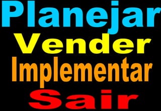 Planejar Vender Implementar Sair 
