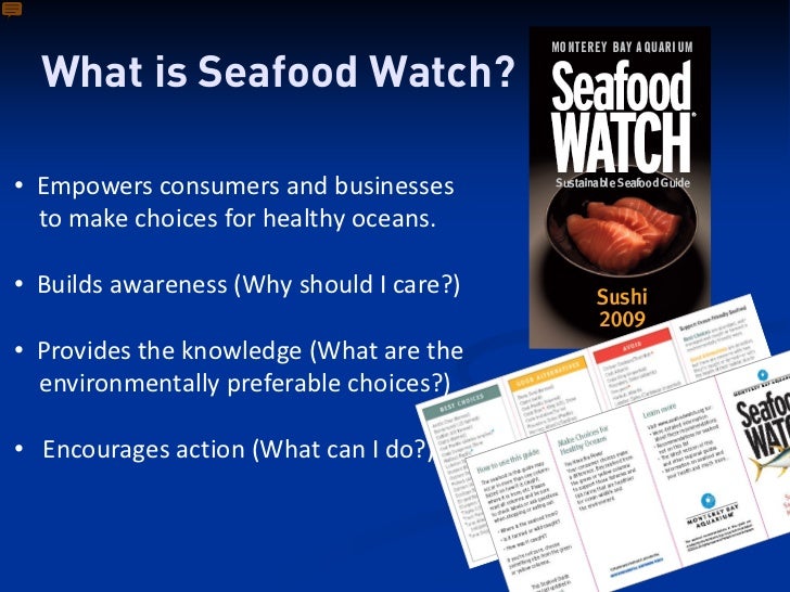 Monterey Bay Aquarium Sustainable Seafood Chart